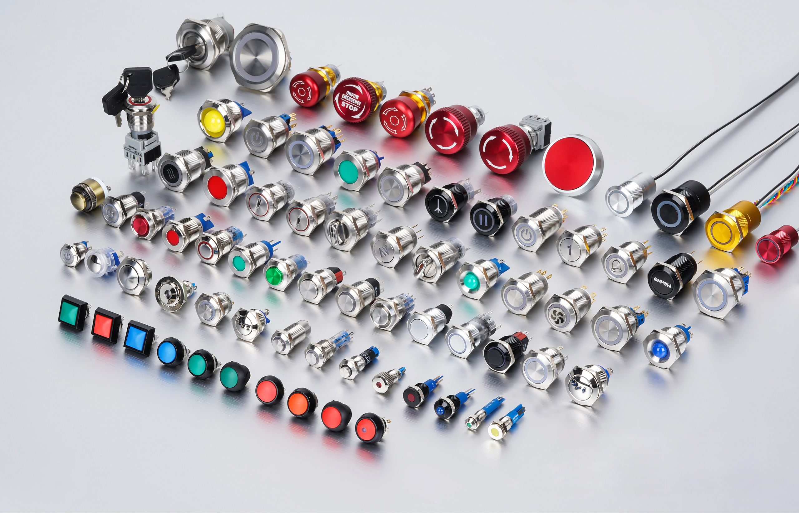 metal push button switch -127