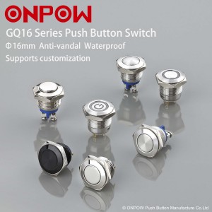 GQ16 Series Metal Push Button Switch 24