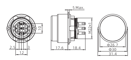 LAS1-A22Y push switch